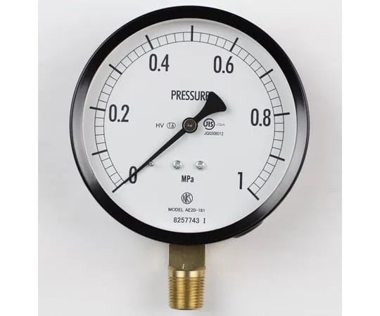 65-4286-09　Normal Pressure Gauge (Φ100) Vertical A Frame for Heat and Vibration Resistance 1 MPa　AE20-181