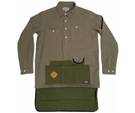 65-5559-59　［Discontinued］Cotton Linen Craftsman Shirt Olive 3　140224-OL-3