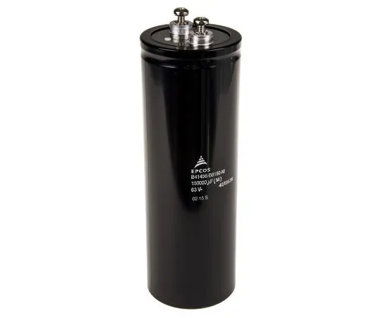 63-4747-18　EPCOS 0.15F 63V dc Aluminium Electrolytic Capacitor, Chassis Mount 76.9 (Dia.) x 220.7mm +85°C 76.9mm　B41456B8150M000