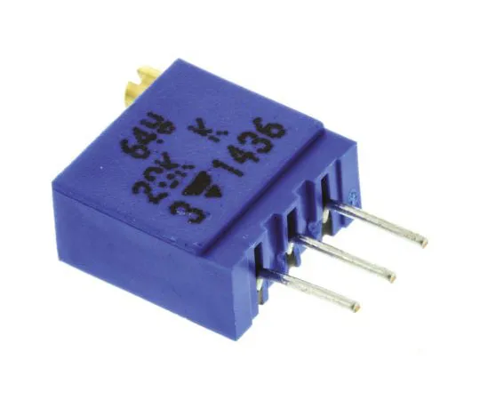 63-4697-11　Vishay 64W Series 19 (Electrical), 22 (Mechanical)-Turn Through Hole Trimmer Resistor with Pin Terminations, 20kΩ ±10%　M64W203KB40