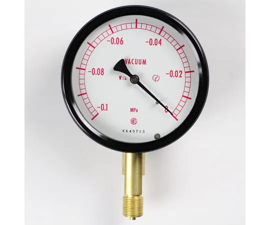 65-4302-84-20　Sealed Pressure Gauge (100Φ) Vacuum Gauge (Negative Pressure Gauge) Vertical A Frame for Vibration Resistance - With 0.1~0 MPa with Inspection Certificate　BE12-131