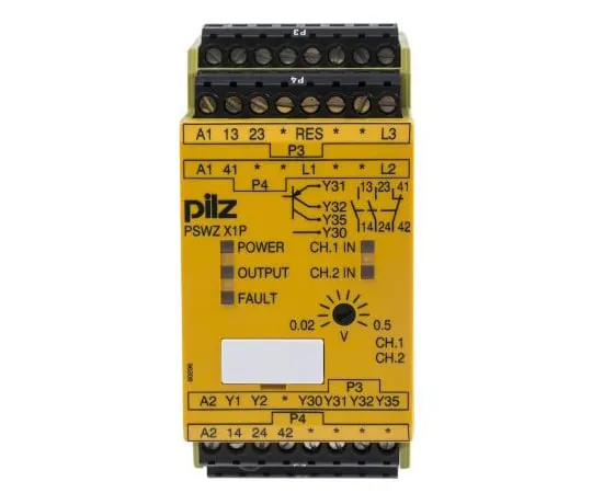 63-4825-39　Pilz PSWZ X1P 24 → 240 V ac/dc Safety Relay Single or Dual Channel With 2 Safety Contacts　777949