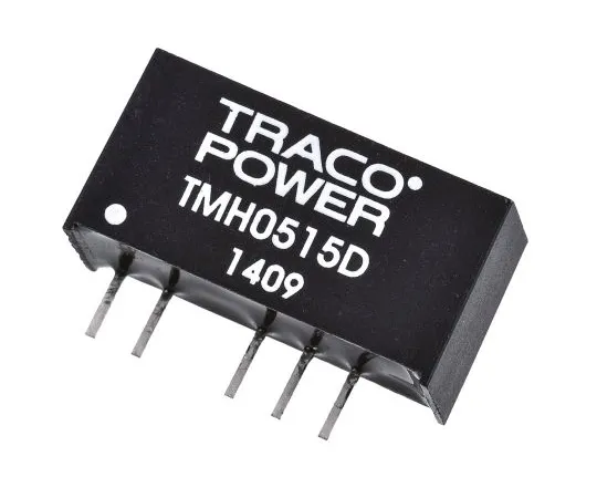 63-4759-38　TRACOPOWER TMH 2W Isolated DC-DC Converter Through Hole, Voltage in 4.5 → 5.5 V dc, Voltage out ±15V dc　TMH 0515D
