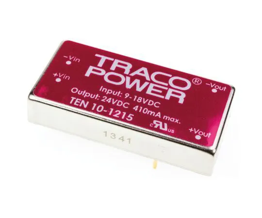 63-4742-65　TRACOPOWER TEN 10 10W Isolated DC-DC Converter Through Hole, Voltage in 9 → 18 V dc, Voltage out 24V dc　TEN 10-1215