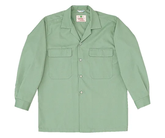 65-1275-55　Work Clothes, E/C Long Sleeve Shirt Earth Green S MS518-UE-S　MS518-UE-S