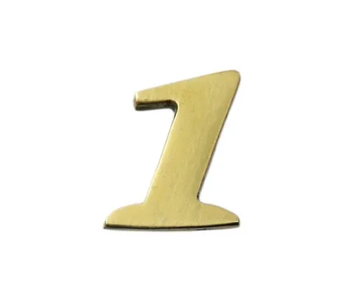 61-7430-38　Brass Gold Characters Number 1　QL20-1