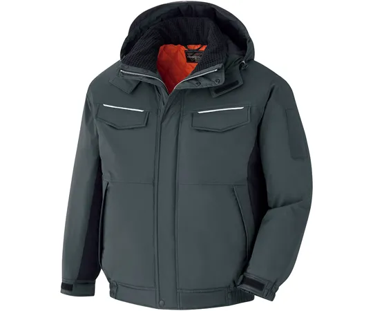 65-1321-84　VERDEXCEL Cold Protection Waterproof Blouson Charcoal Gray x Black S VE1051-UE-S　VE1051-UE-S