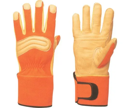 64-6746-04　KC-60 Fire Service Ceramic Leather Gloves Orange LL　KC60-OLL