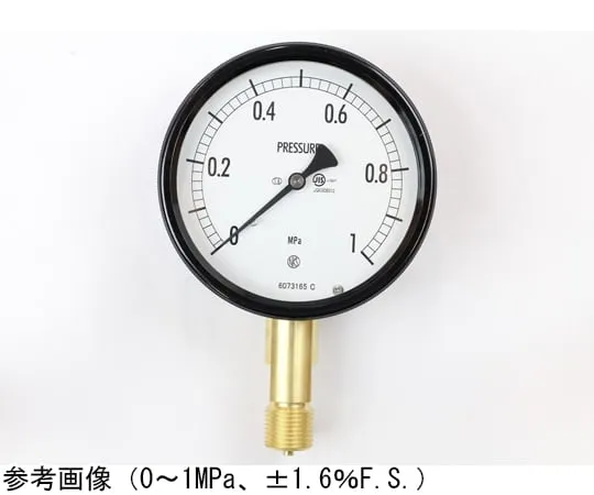 65-4303-55　Sealed Pressure Gauge (100Φ) Vertical A Frame 0.06 MPa　BE12-141