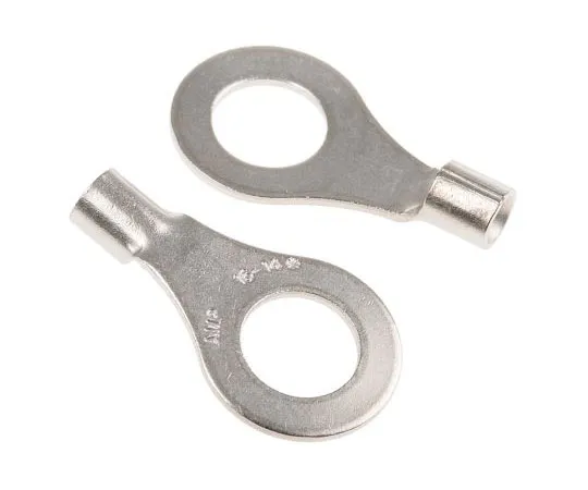 63-4699-91　TE Connectivity STRATO-THERM Series Uninsulated Nickel Plated Crimp Ring Terminal, M6 Stud Size, 1mm² to 2.6mm²　322733