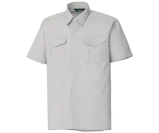 65-1288-20　Work Clothes, Male/Female Pair Short Sleeve Shirt Silver Gray SS GS351-UE-SS　GS351-UE-SS