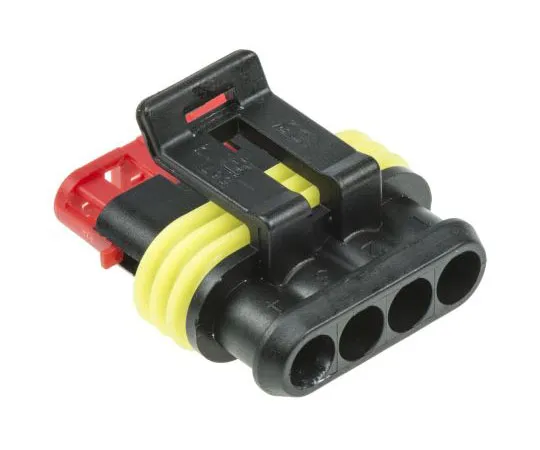 63-4760-48　TE Connectivity AMP Superseal 1.5 Male Connector Housing, 6mm Pitch, 4 Way, 1 Row　282088-1