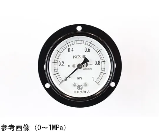 65-4272-26-20　Regular Pressure Gauge (Φ60) Embedded D Frame (Mounting Hole) with 0.1 MPa Inspection Certificate for Steam　AA15-221