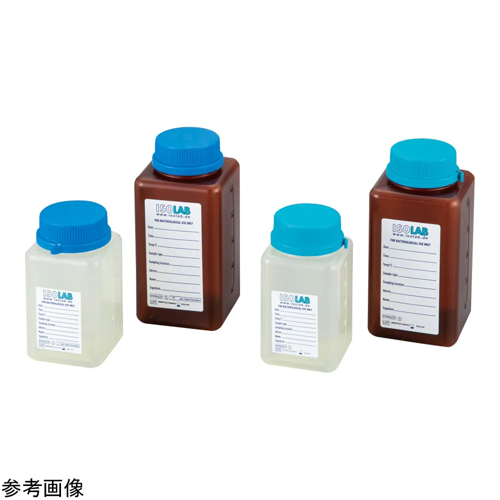 4-4907-01　［Discontinued］Sterile PP Square Water Sampling Bottle, Shaded 125 mL, Without Hypo, 130 Pieces　061.26.125