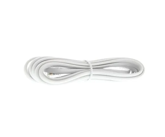 63-4757-84　RS PRO White 3m Telephone Extension Cable RJ11 RJ11　303-1287