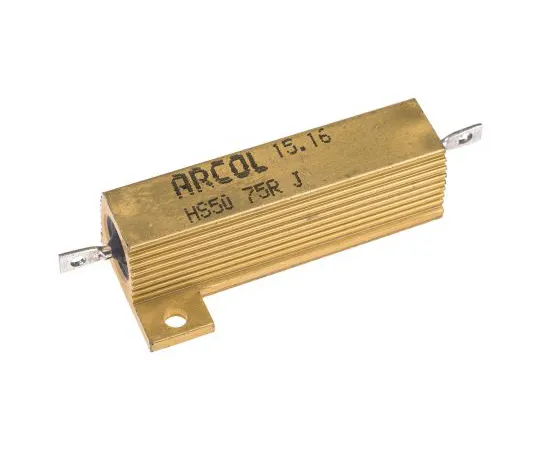63-4746-52　Arcol HS50 Series Aluminium Ho***d Axial Wire Wound Panel Mount Resistor, 75Ω ±5% 50W　HS50 75R J