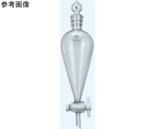 65-8679-77　Separatory Funnel Skeve Type (PTFE Cock) TS Sliding Part 15/25 25 mL White　1002-15025