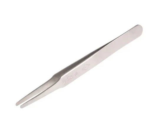 63-4799-59　Erem by Weller 120 mm, Anti-Magnetic Stainless Steel, Straight; Flat; Rounded, Anti-Acid Tweezers　2ASASL