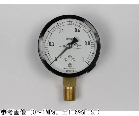 65-4278-42-20　Normal Pressure Gauge (Φ75) Vertical A Frame for Steam with 0.16 MPa Inspection Certificate　AC20-181