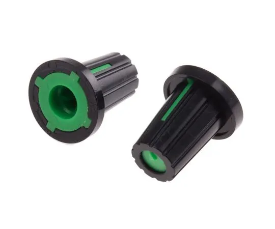63-4805-61　RS Pro Potentiometer Knob, Push-On Type, 17mm Knob Diameter, Black, D Shaped Shaft Type, 6mm Shaft　467-6061