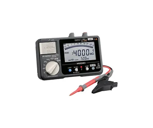 61-4375-40　［Discontinued］Insulation resistance meter 1000V/4000MΩ 5 ranges (Attached To Lead without Switch)　IR4052-10