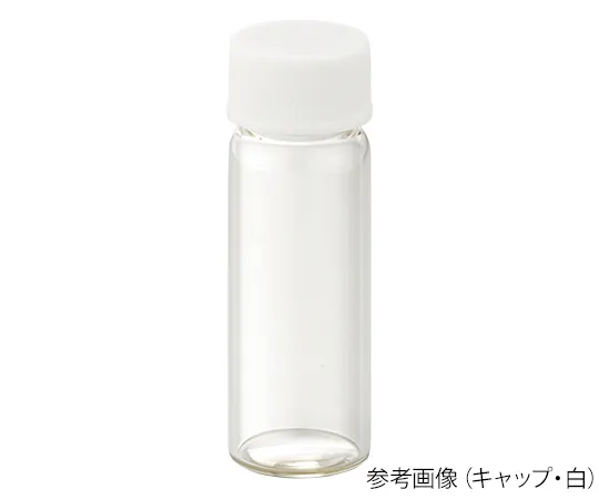 62-9984-20　Screw Cap Bottle (Colorless) + Melamine Cap (White) + Double Fluorine PTFE Packing Combination Set 96 Pack S-06　250121
