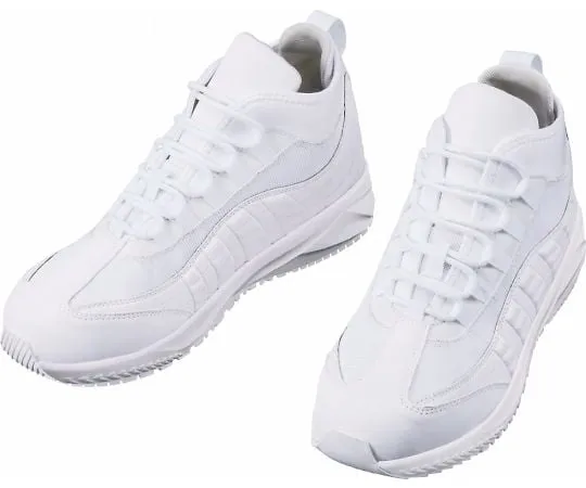 64-0984-38　Safety Shoes Middle Cut White 25.0 cm　S1193