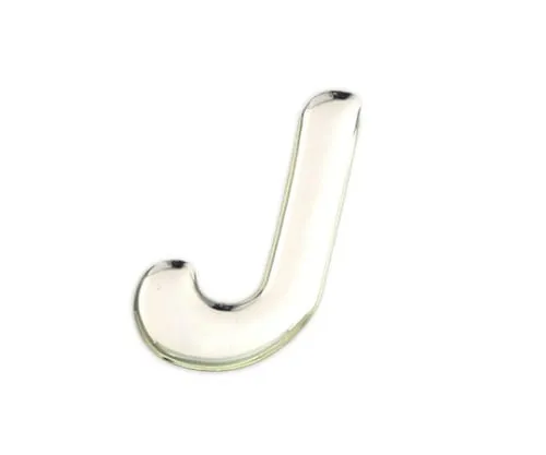 61-7427-84　Silver Metal Characters J 35mm x 1mm　SM35-J