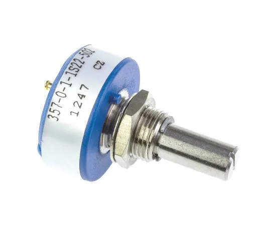 63-4800-32　Vishay 1 Gang Continuous Turn Rotary Conductive Plastic Potentiometer with a 6.35 mm Dia. Shaft, 5kΩ, ±20%, 1W, Linear　357B0502MAB251S22
