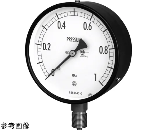 69-3906-32　φ75 Pressure Meter JIS Compatible Regular Pressure Meter AC20 Corrosion-Resistant SUS Made G3/8B A Frame　AC20-133-0.1-0.16MPA
