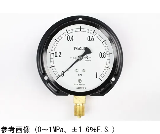 65-4287-61-20　Normal Pressure Gauge (Φ100) Vertical B Frame for Vibration Resistance with 0.16 MPa Inspection Certificate　AE20-231