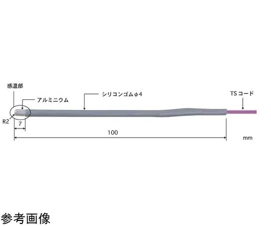 65-3530-81　Soft Body Temperature Sensor for Rectum Model 1601 0~200°C Sensor Outer Diameter (φmm): 4 E Type　1601E-TS1-ASP