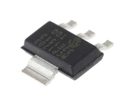 63-4934-42　Microchip MCP1703-3302E/DB, LDO Regulator, 250mA, 3.3 V, ±2% 3+Tab-Pin, SOT-223　MCP1703-3302E/DB
