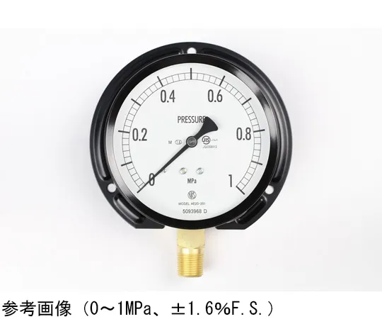 65-4289-26-20　Normal Pressure Gauge (Φ100) Vertical B Frame for Steam with 0.4 MPa with Inspection Certificate　AE20-281