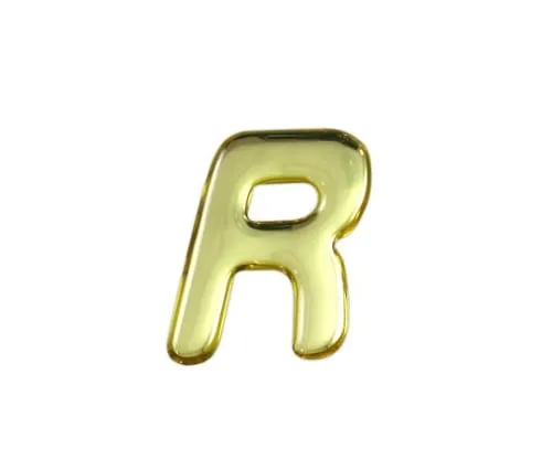 61-7427-10　Gold Metal Characters R 35mm x 1mm　GM35-R