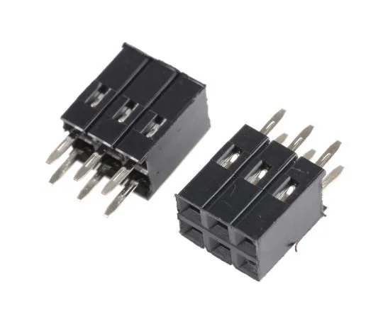 63-4745-88　RS PRO 2.54mm Pitch 6 Way 2 Row Straight PCB Socket, Through Hole, Solder Termination　251-8216