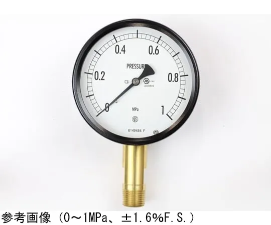 65-4301-04-20　Sealed Pressure Gauge (100Φ) Vertical A Frame with 0.1 MPa Inspection Certificate　BE10-191
