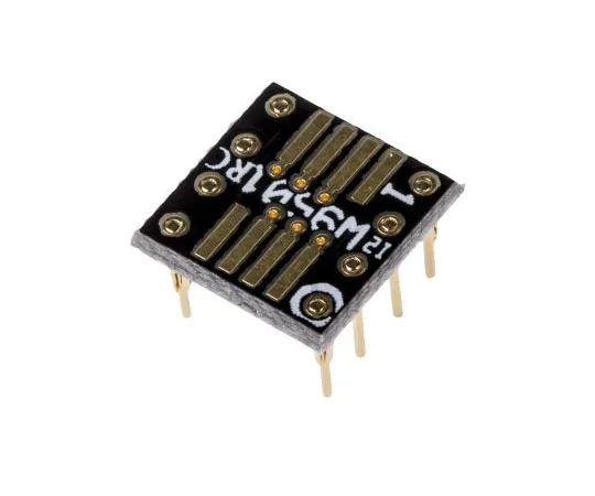 63-4699-24　Winslow Straight Through Hole Mount 1.27 mm, 2.54 mm Pitch IC Socket Adapter, 8 Pin Female SOP to 8 Pin Male DIP　W9501RC