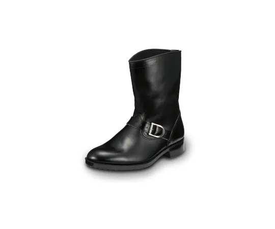 64-6539-38　Firefighting Work Half Boots with Band Black 23.5 cm　M312
