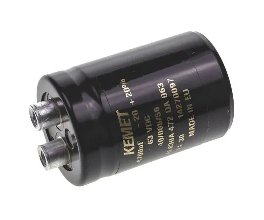 63-4778-08　KEMET 4700μF 63V dc Aluminium Electrolytic Capacitor, Chassis Mount 36 x 52mm +85°C 36mm 52mm　ALS30A472DA063