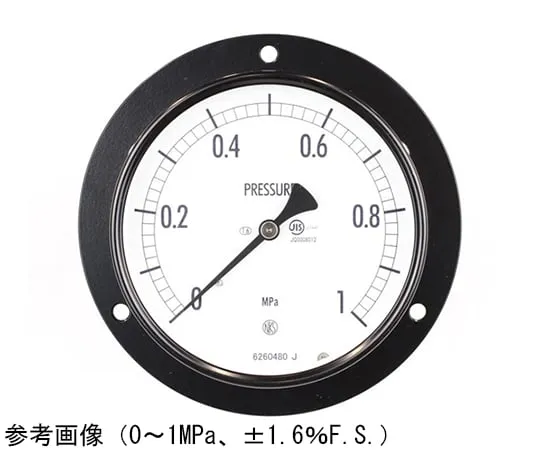 65-4282-72-20　Normal Pressure Gauge (Φ100) Embedded D Frame (Mounting Hole) with 0.06 MPa with Inspection Certificate　AE15-281