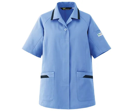 65-1314-43　Ladies Work Clothes, VERDEXCEL Short Sleeve Smock Light Blue 7 VELS52-UE-7　VELS52-UE-7
