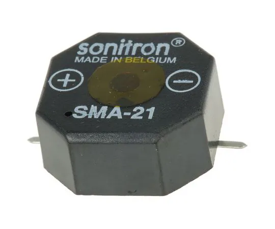 63-4743-63　Sonitron 1.5 → 24 V 85dB SMD Continuous Internal Buzzer, 3300 ± 15% Hz　SMA-21-S