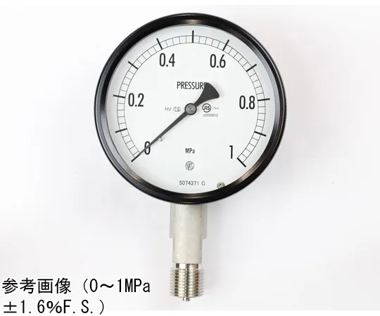 65-4300-13　Sealed Pressure Gauge (100Φ) Vertical A-Frame for Heat and Vibration Resistance 0.16 MPa　BE10-143
