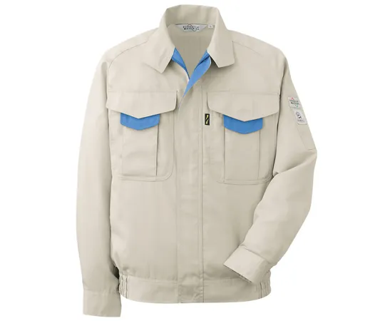 65-1284-94　Work Clothes, Men's Long Sleeve Blouson Ivory S RCS2190-UE-S　RCS2190-UE-S