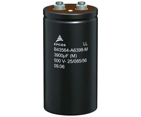 63-4747-17　EPCOS 22000μF 63V dc Aluminium Electrolytic Capacitor, Chassis Mount 51.6 (Dia.) x 80.7mm +85°C 51.6mm　B41456B8229M000