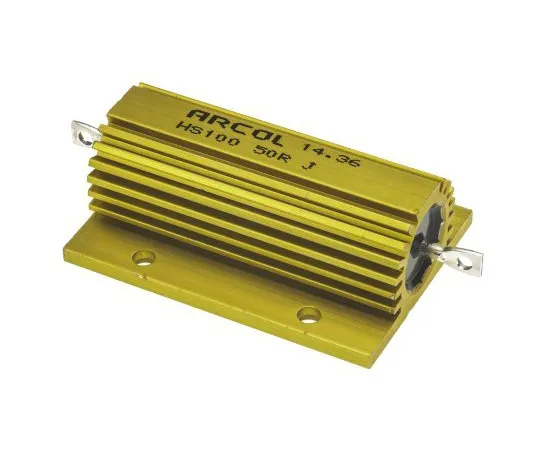 63-4746-59　Arcol HS100 Series Aluminium Ho***d Axial Wire Wound Panel Mount Resistor, 50Ω ±5% 100W　HS100 50R J
