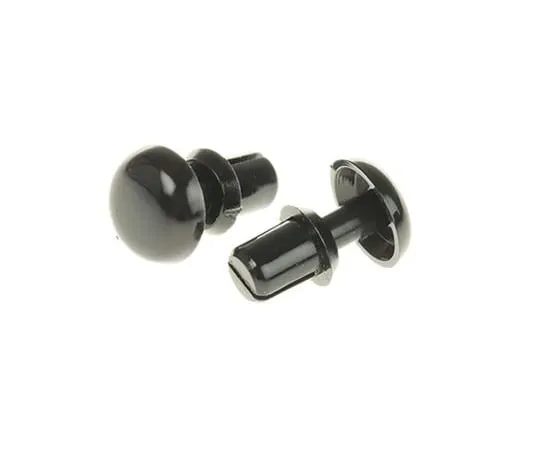 63-4747-30　4.5mm Black Plain Nylon Snap Rivet, 2.6mm diameter, 1 → 2 mm Thickness　SR-2632B