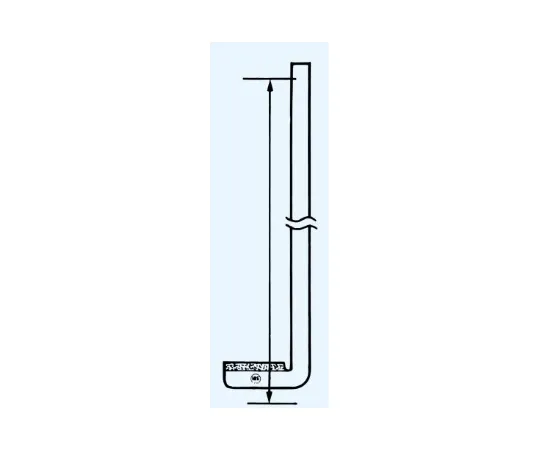 65-8681-73　Glass Filter Gas Injection Tube Curved Filter Plate Diameter 20 mm Tube Outer Diameter x Total Length 8 x 240 mm Filter Pore (Pore Size) No. 1 160~100 μm　33G-1