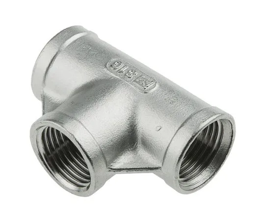 63-4834-54　RS PRO Stainless Steel Circular Tee Tee 1/2in G(P) Female x 1/2in G(P) Female x 1/2 Female G(P) 2.17in　499-2981